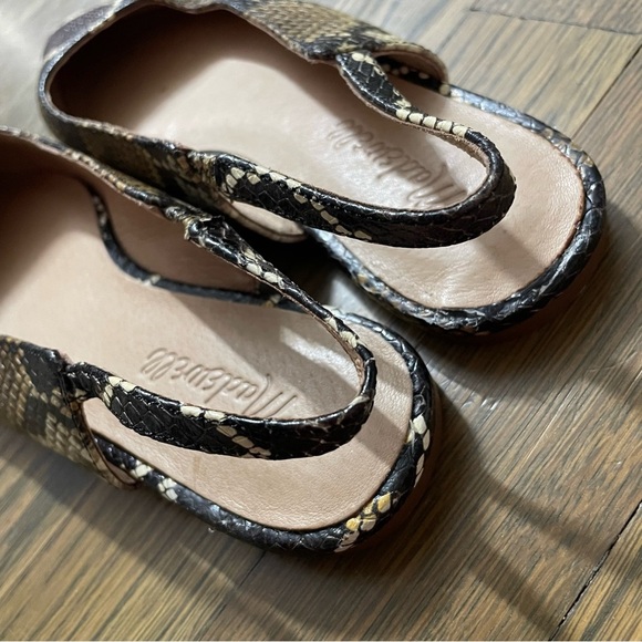 Madewell The Margot Slingback Flat in Snake Embossed Leather Women’s 7.5 - Picture 8 of 10
